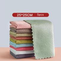 Virtuvės šluostės nuo riebalų veiksmingos žuvų skalės Valymo šluostės Namų plovimo indų valymo rankšluostis 5Pcs
