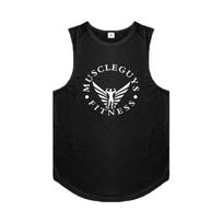muscleguys Summer Tide Youth Sports Fitness Top Sleeveless Tshirt Mesh Undershirt Personality Show Muscle Vest Men's Bodybuilding TankTop M juoda