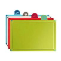 4+1 Pieces Set Classification Cutting Board Food Grade Pp Chopping Board Set Combination Anti-mildew Cutting Board Fruit Board Hygiene Kitchen Tool yellow
