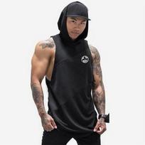 Muscleguys Naujas Stilius Fitnesas Vyrai Treniruokliai Sporto salės Drabužiai Be rankovių Marškinėliai Muscle Guys Batviršiai Gobtukai Kultūrizmas Stringer Sportinė apranga XXL balta