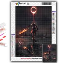 Kryželiu siuvinėjimo rinkinys „pasidaryk pats“ deimantinė mozaika žaidimas „Dark Souls“ deimantinė tapyba namų dekoras Full Square 20X30CM black