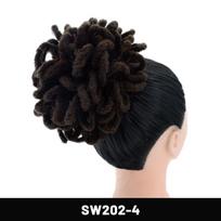 Kinky Hair Bun Sintetinės kuodelės plaukų priauginimo piešimo trumpos surišimo uodegos pūkuotos Afro trumpų plaukų kuodelės