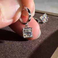 BELLA BOX Gorgeous Crystal Square/Heart Cubic Zirconia Drop Earring for Women Delicate Earrings for Wedding Party Birthday Gift Hot Heart-shaped rožinio aukso spalvos