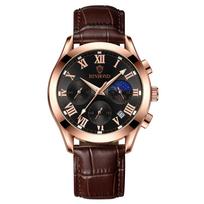 BINBOND with Gift Box Luxury Crocodile Leather Watch Analog Quarzt Wirst Watches Trendy Gifts