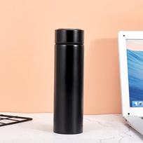 Nešiojamas termosas puodelis 500ml Vakuuminės kolbos Nešiojamas nerūdijančio plieno termosas puodelis Vandens butelis Kelioninis arbatos puodelis Biuro termosas puodelis 500ml juoda