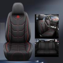 Universalus PU odos automobilio sėdynės užvalkalas, Automobilio pagalvėlės apsauga Myvi/Axia/Saga/Ativa/Bezza/Viva/Wira/Waja/Kancil/Kenari/Kembara raudona/juoda