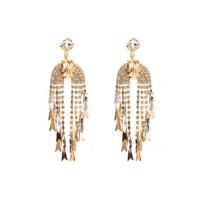 Women's Alloy Crystal Drop Earrings Simple High Quality Tassels Light Luxury Earrings S auksas