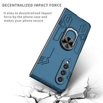 Apsaugos nuo kritimo stovo žiedo dėklas, skirtas Samsung Galaxy Z Fold 3 4 Fold4 5g Fold2 Fold3 Fold 2 Kietieji telefonų dėklai nuo prakaito for Galaxy Z Fold 2 tamsiai mėlyna spalva