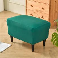 Spandex Wing Chair Cover Stretch High Sloping Armchair Slipcover Relax Solid Color Single Sofa Cover With Seat Cushion Protector blue