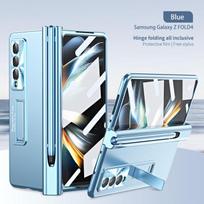 Magnetinis vyris, viskas įskaičiuota, dėklas, skirtas Samsung Galaxy Z Fold 4 5g su apsaugine plėvele objektyvo dangteliu Zfold 4 padengimo apvalkalu sulankstomas4 Funda for Galaxy Z Fold 4 mėlyna