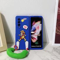 Frosted Case For Samsung Galaxy Z Fold 3 4 5g With Portable Skin Pc Shockproof Phone Case Slim Phone Protection Cover Case Samsung Fold 4 mėlyna