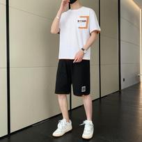 Summer Men's Casual Sports Set Short Sleeved Two-piece Set M balta