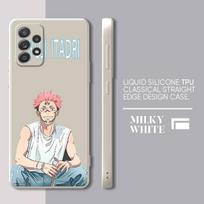 Phone Case For Samsung Galaxy A72 A22 A33 A32 A13 A12 A52s A13 A52 A53 A42 A73 Jujutsu Kaisen Yuji Itadori Square Liquid Cover Samsung A13 5G