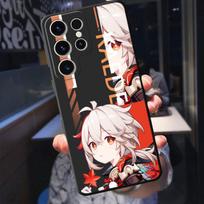Genshin Impact Coque dėklas, skirtas Samsung Galaxy S10 S9 S21 S8 S7 S23 Ultra 5g S10e S22 Plus S20 Fe S22 + silikoninis dangtelis Samsung S23 5G white