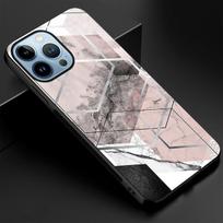 Geometry marmurinis telefono dėklas, skirtas iPhone 14 13 11 12 Pro Max Mini Xs Xr X grūdinto stiklo dangtelis, skirtas iPhone 7 8 6s Plus Se 2022 For iphone 11Pro Max gray