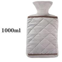 1000 ml vandens maišelis sutirštintas sprogimui atsparus vandens maišelis žieminis rankų pėdų šildytuvas vandens buteliuko užpildymui vandens šildymo rankinė only Cloth cover2 white