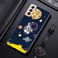 Phone Case For Samsung Galaxy S21 S20 Ultra S10 Plus Lite S21 S20 Fe 5g S10e S9 S8 S7 Edge Shell Fundas Cute Cartoon Astronaut For Samsung S7 black