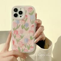 Saldžios mergaitės fėjos retro gėlių aliejinės tapybos meno dėklas telefonui iPhone 13 11 12 Pro Max Xs Max Xr X 7 8 Plus dėklas mielas minkštas dangtelis For iPhone13 Pro Max beige