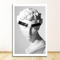 Tapyba Šiuolaikinio Svetainės Dekoras Sienų Menas Paveikslas Galvos skulptūra Statula Abstraktus Plakatas Skandinaviškas Drobės Atspaudas 21cm×30cm NoFrame white