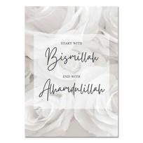 Islamiškas Alachas Musulmonų Koranas Arabų Kaligrafija Drobės Plakatas Tapyba Meno Spaudinys Ramadanas Mečetė Sienos Menas Dekoratyvinė Tapyba 21x30cm No Frame white