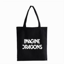 IMAGINE DRAGONS Nepriklausomo roko grupė Spausdinti drobinį krepšį Mada Krepšiai ant pečių Paauglių studentų Pečių pirkinių krepšiai, krepšiai 24*26cm