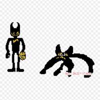 Fictional Character Bendy And The Ink Machine Iron on Heat Transfer Printing Vinyl Patches Sticker for Clothes DIY Appliques Washable Patches gray