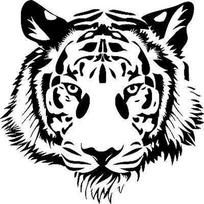 Automobilių lipdukai POWERFUL TIGER HEAD Vinilo lipdukai Motociklų dekoravimo priedai Neperšlampami apsaugos nuo saulės dangteliai Įbrėžimai 20cm juoda