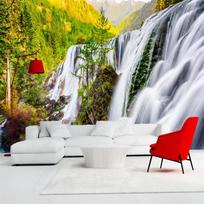 Miško krioklio nuotraukų tapetai Namų dekoras Sofa TV Miegamojo fonas Sienų dekoro freska 200 cm(W) x 140 cm(H)