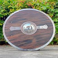 Viduramžių vikingų medinis Jormungandr Shield LARP karys sunkaus metalo apvalus Cosplay Knight Helovino dovana white