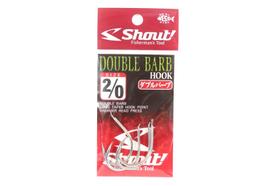 Shout 33-DB Double Barb Jigging Single Hook Silver Size 2/0 (1869)
