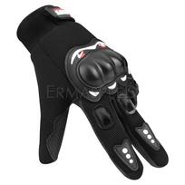 Summer Motorcycle Gloves Breathable Full Finger Motocross Gloves Touch Screen Outdoor Sports Riding Racing Gloves Men M black
