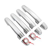 For Toyota Vios Yaris Vitz Carbon Fiber Color Exterior Modify Refit Chrome Door Handle Cover Decoration Trim Protection Style A