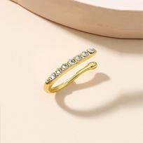 New Trendy Fashion Fake Nasal Ring Nasal Nasal Nasal Nail U -Shaped Diamond New Sexy Non -Pore Wearing Nose Decoration auksinė