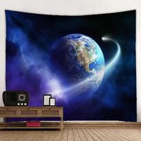 Žvaigždėtas dangus peizažas gobelenas 3D miško krioklys peizažas pakabinamas ant sienos namų fonas audinio dekoras sodo plakatas lauke 95x73cm