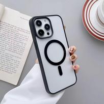 Skaidrus dėklas Apple Magsafe dėklui, skirtas iPhone 15 14 13 12 11 Pro Max SE2022 XSMax XS XR 8 7 Plus magnetinės adsorbcijos belaidžio įkrovimo dangtelis For iPhone 7 8 Plus violetinė