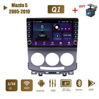 2+32GB 2 din Android automobilio radijo multimedijos vaizdo grotuvas, skirtas Mazda 5 2005-2010 su mygtuko rankenėle Carplay WiFi BT 1+16GB