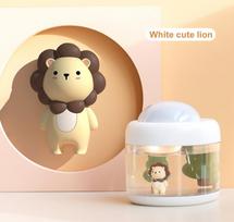 Projekcinė lempa belaidis oro drėkintuvas USB nešiojamasis 2000mah akumuliatorius įkraunamas projektorius Umidificador Aroma Humidificador White Lion beige