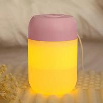 Air Humidifier Ultrasonic Mini Aromatherapy Diffuser Portable Sprayer Usb Essential Oil Atomizer Led Lamp For Home Car beige