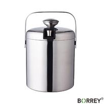 BORREY 1.3L Nerūdijančio plieno ledainė Vyno ledainė Vyno statinės konteineris su žnyplėmis Rankena Vakarėliams Klubui Baro reikmenys 1.3L Silver