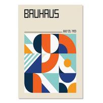 Bauhaus Exhibition Poster Printmaking Geometry Japanese Nordic Wall Painting Oil Painting 21cm×30cm NoFrame