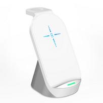 3 viename belaidžio įkroviklio laikiklis skirtas Apple Watch Airpods iPhone 11 12 13 14 Pro Max nešiojamų indukcinių įkroviklių stočiai as picture balta
