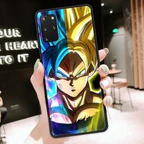 Dėklas, skirtas Samsung Galaxy S20 FE S21 Ultra S10 Lite S9 S8 Plus S10e S7 Prabangus itin plonas juodas telefono dangtelis Son Gokus D-Dragon-Ball Samsung S21 blue