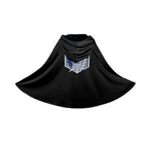 Japoniškas Hoodie Attack On Titan Cloak Shingeki No Kyojin Scouting Legion Halloween Cosplay Kostiumai Anime Cosplay Green Cape XXL juoda
