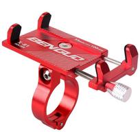 Bike Mobile Phone Holder Stand Aluminum Alloy Cycling Bicycle Anti-slip Bracket raudona