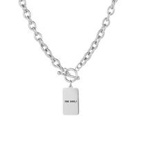 New Titanium Steel Necklace Men's Tide Clavical Light Luxury Live Small Japanese Tide Men and Women's Rough Accessories Hip -Hop Street Chain