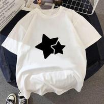 „Twinkle Star“ marškinėliai, vasariniai, moteriški marginti marškinėliai, laisvalaikio „Y2k“ viršutiniai marškinėliai, senoviniai marškinėliai XL balta