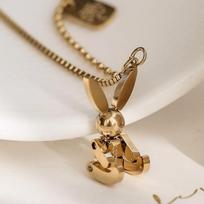 Titano plieno karoliai moteriška universali 18K susiuvimo raktikaulio grandinė beige