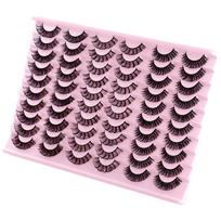 30 Pairs Fake Eyelashes False Eyelashes for Eye Makeup Natural Long Thick Lashes juoda