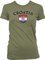 Croatia Country Flag Crest Croatian Nationality Juniors Unisex T-Shirt S gray