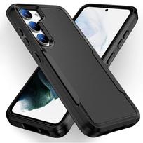 „Samsung Galaxy S23 FE S22 Ultra 5G S21 Plus S20 FE S 23 22 20 Dual Layer 2 in 1 Coque Armor“ dėklas nuo blizgesio galinio dangtelio for Galaxy S23 FE juoda